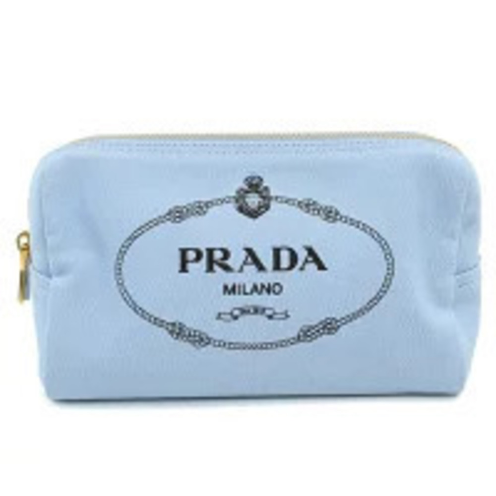 Prada Pouch Clutch Canapa Blue